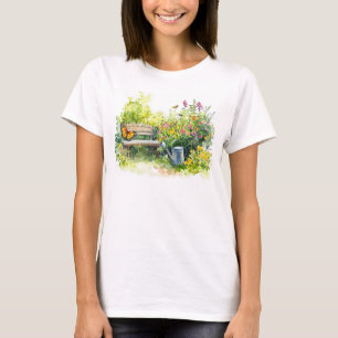 Camiseta Jardín de verano con mariposas