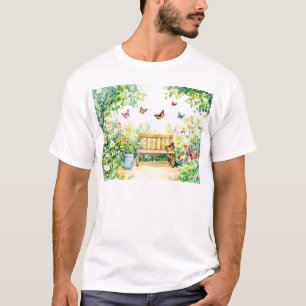 Camiseta Jardín de verano con mariposas