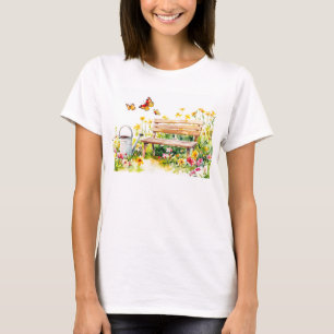 Camiseta Jardín de verano con mariposas