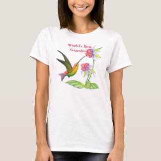 Camiseta Jardín del colibrí para la abuela