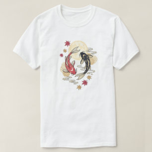 Camiseta Jardín del Espíritu de Koi bajo la Luz de la Luna