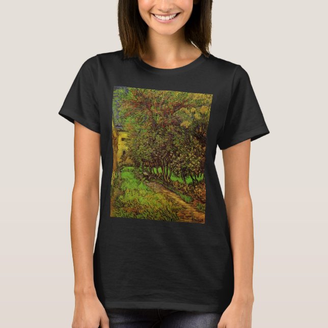 Camiseta Jardín del Hospital Saint-Paul por Vincent van Gog (Anverso)