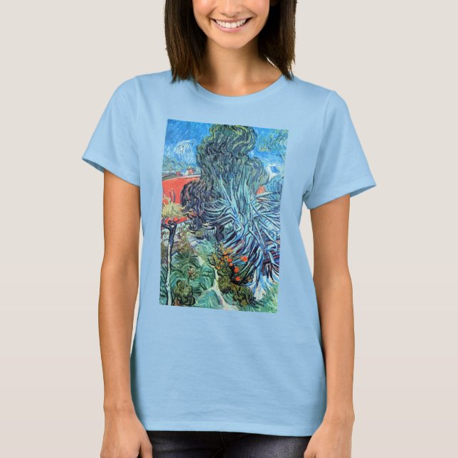Camiseta Jardín del médica Gachet, Auvers por Vincent van G (Anverso)
