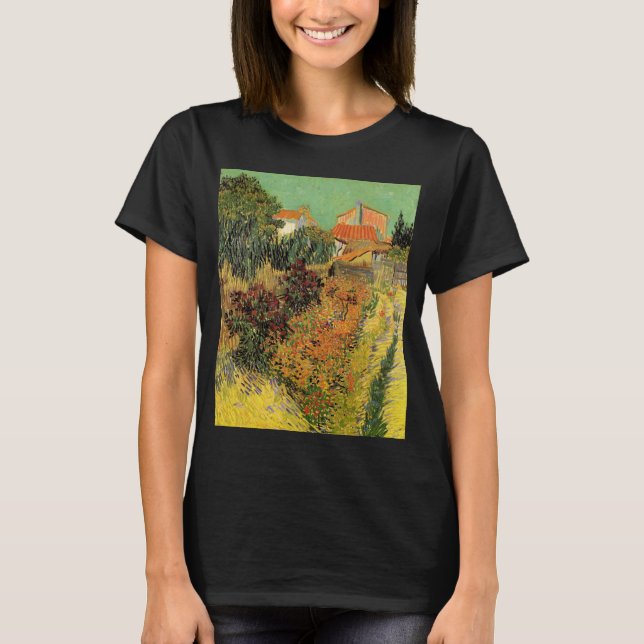 Camiseta Jardín detrás de una casa de Vincent van Gogh (Anverso)