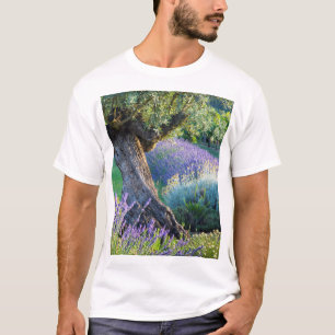 Camiseta Jardín escénico con flores, Francia