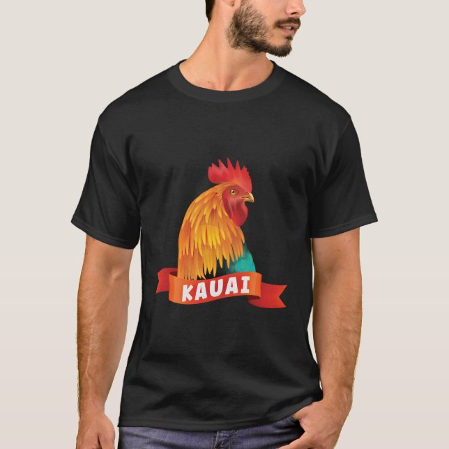 Camiseta Jardín estilo gallo de pollo de Kauai (Anverso)
