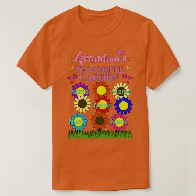 Camiseta Jardín favorito de las Abuelas (Diseño del anverso)