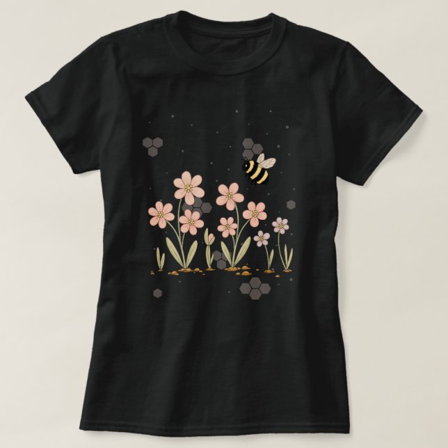 Camiseta Jardín Feliz Abeja (Diseño del anverso)