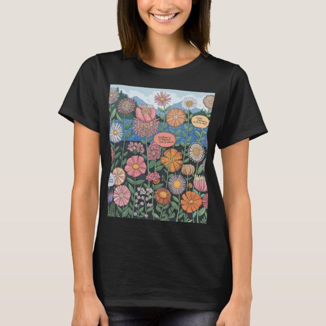 Camiseta Jardín femenino de Soulful Blooms (Anverso)