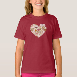 Camiseta Jardín floral del corazón