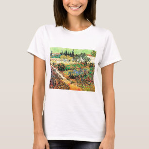 Camiseta Jardín florido con camino, Vincent van Gogh