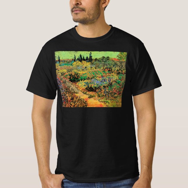 Camiseta Jardín florido con sendero de Vincent van Gogh (Anverso)