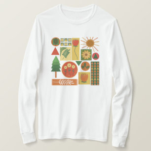 Camiseta Jardín geométrico colorido   Amantes de las planta