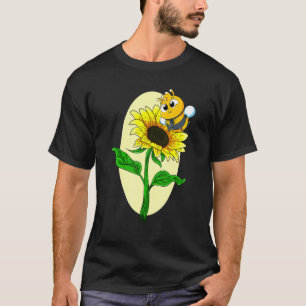 Camiseta Jardín Girasol Cubo Abeja Flor Amarilla Hippie Sun