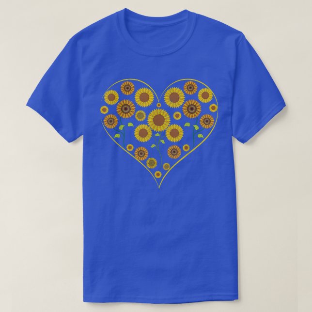 Camiseta Jardín girasol Lover Heart Flower Blossoms Sunfl (Diseño del anverso)