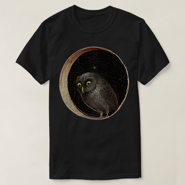 Camiseta Jardín Hieronymus Bosch Owl de las Delicias Terres (Diseño del anverso)