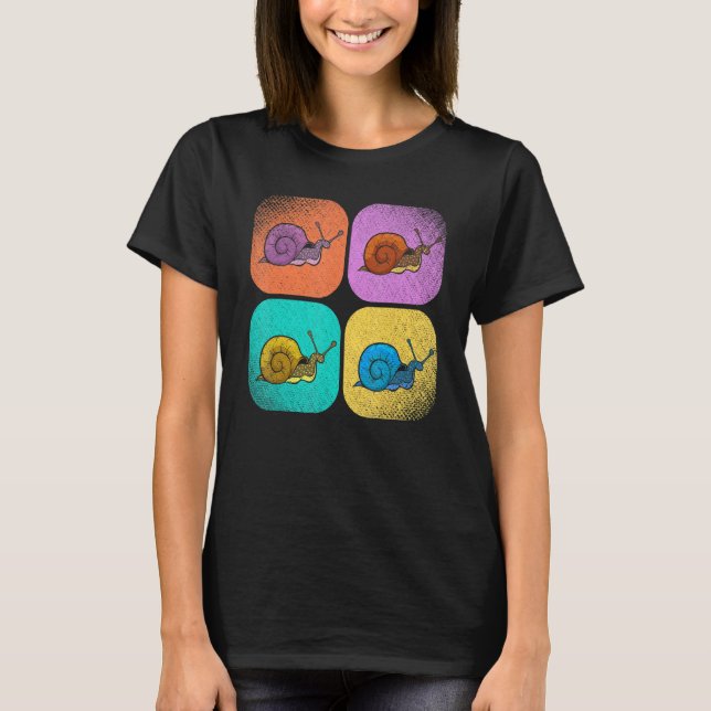 Camiseta Jardín húmedo animal engorda Gastropod Pop Art Sna (Anverso)