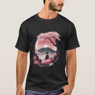 Camiseta Jardín Japonés de Mount Fuji Cherry florece