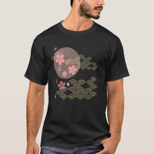 Camiseta Jardín japonés de Sakura arte japonés ola luna Che