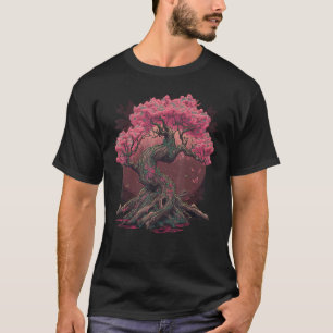 Camiseta Jardín Japonés Sakura Geisha Monte Fuji Flor de Ce