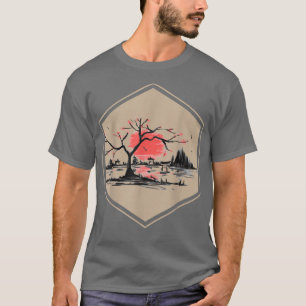 Camiseta Jardín japonés Torii japonés Japón Samurai18