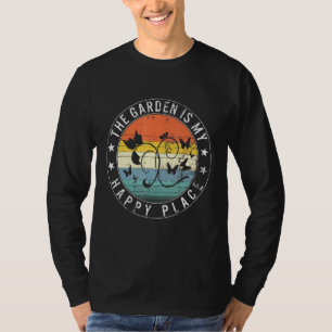 Camiseta Jardín Lugar Más Feliz Señora de las Plantas Mamá 