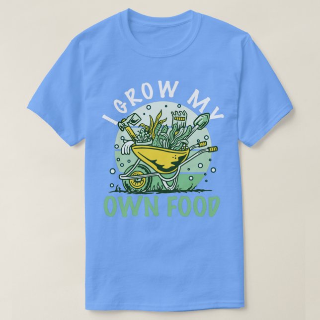 Camiseta Jardín que cultivo mi comida (Diseño del anverso)