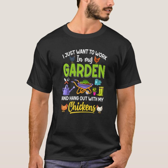 Camiseta Jardín Que Solo Quiero Trabajar En Mi Jardín (Anverso)