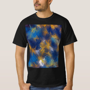 Camiseta Jardín secreto - Azul profundo y marrón