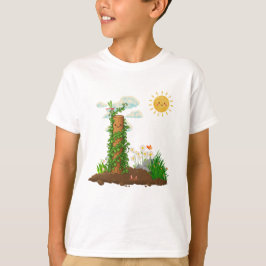 Camiseta Jardín soleado Pun Planta trepadora Totem Niños