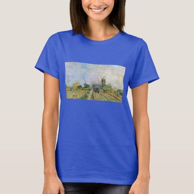 Camiseta Jardín vegetal de Montmartre por Vincent van Gogh (Anverso)