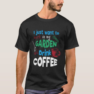 Camiseta Jardín y café de bebedores de café
