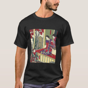 Camiseta jardín zen otoño arce kimono geisha japonés