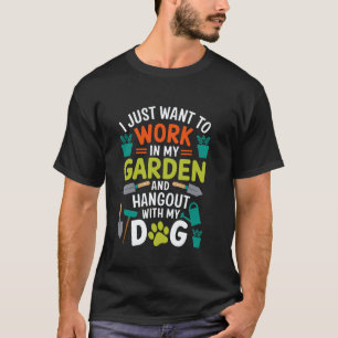 Camiseta Jardinería 4\Amante de los perros Fanático de la b