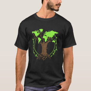 Camiseta Jardinería 4\Arborista Jardinero Mapa Mundial del