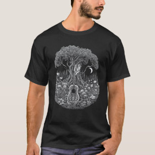 Camiseta Jardinería 4\Cottagecore Guitarra Acústica Árbol N