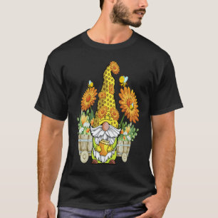 Camiseta Jardinería 4\Gnomo de jardín de flores lindo con a