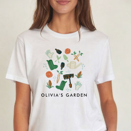 Camiseta Jardinería acuarela personalizada