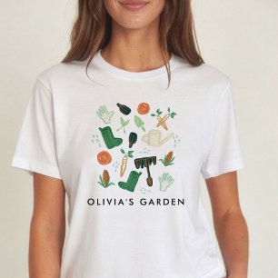 Camiseta Jardinería acuarela personalizada