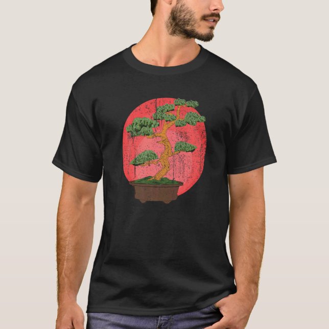 Camiseta Jardinería budista zen estética japonesa Bonsai T (Anverso)