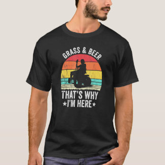 Camiseta Jardinería Césped Cortar Césped Y Cerveza