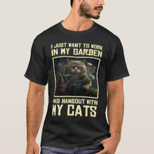 Camiseta Jardinería de jardín para gatos gatitos para jardi