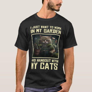 Camiseta Jardinería de jardín para gatos gatitos para jardi