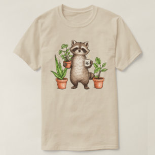 Camiseta Jardinería de Mapache - Impulsado por Plantas y Ca