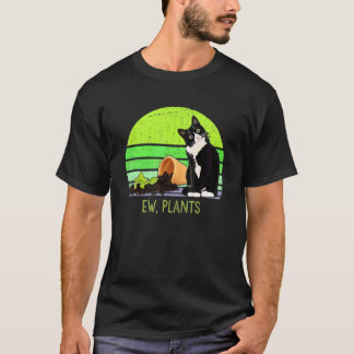 Camiseta Jardinería de plantas suculentas cactus y gato
