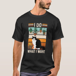 Camiseta Jardinería Ee. Hago Lo Que Quiero El Diseño De Gat