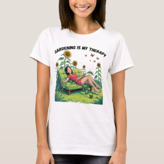 Camiseta Jardinería Es Mi Terapia
