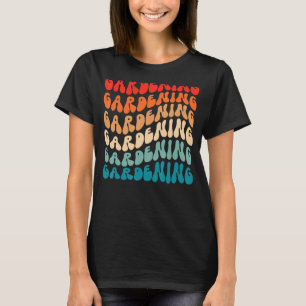 Camiseta Jardinería Groovy para mujeres Chicas Hippie B de 