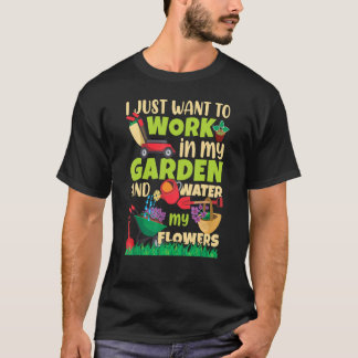Camiseta Jardinería Jardín Planta Flor