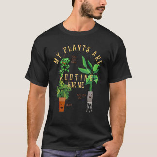 Camiseta Jardinería Mis Plantas Me Apoyan Granjero Feliz